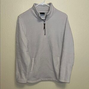 Cream Quarter Zip Sherpa Fleece Sweater